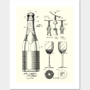 Wine Lover Patent Prints Posters and Art